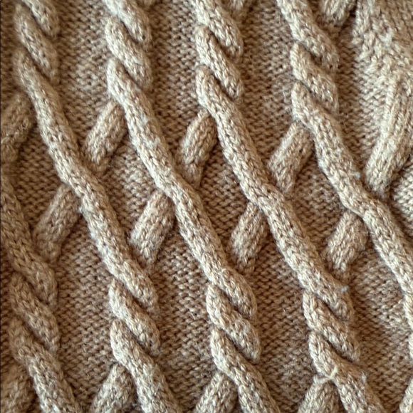 COS Tan Cable Knit Zip Up Sweater Vest - Picture 3 of 5